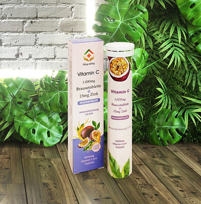 豐澄 德國維生素C+鋅發泡錠/百香果口味 20錠