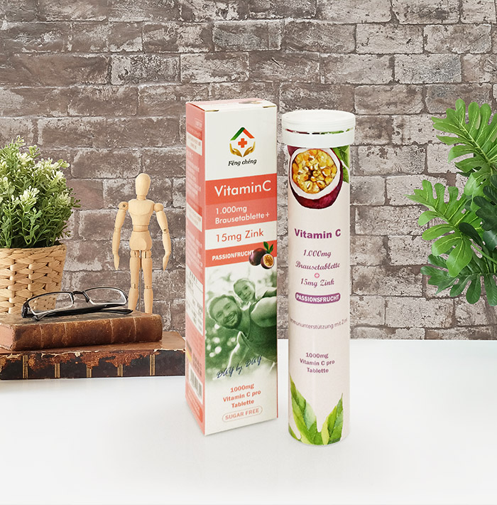 豐澄 德國維生素C+鋅發泡錠/百香果口味 20錠